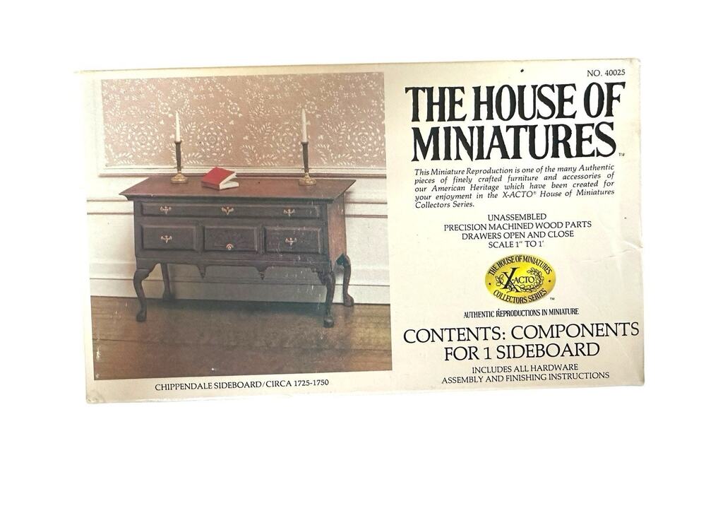 Vintage The House of Miniatures Chippendale Sideboard Kit #40025